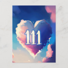 111 Engel Number: A Tapestry of Cosmic Serenity Postkarte
