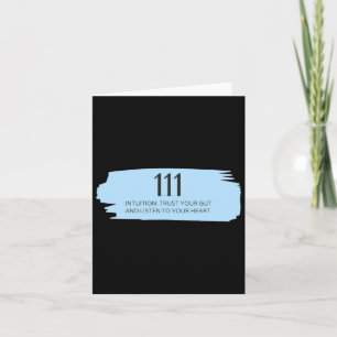 111 Engel Number Blue Karte