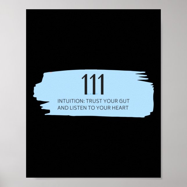 111 Engel Number Blue Poster (Vorne)