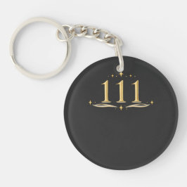 111 Engelszahl-Schlüsselanhänger | Spiritueller Mi Schlüsselanhänger