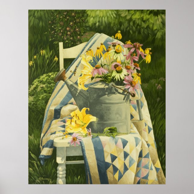1138 Wasserkocher im Garten Kunstdruckerei Poster (Vorne)