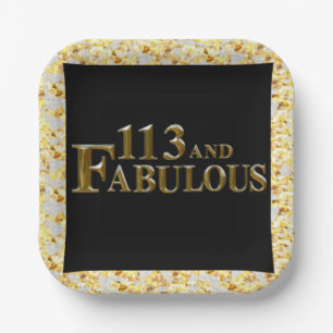 113. Geburtstag  Pappteller