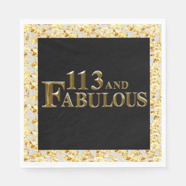 113 Geburtstag Serviette (Vorderseite)