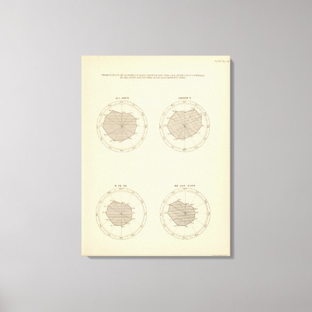 113 Todesfälle bis Monat 1900 Leinwanddruck (Vorderseite)