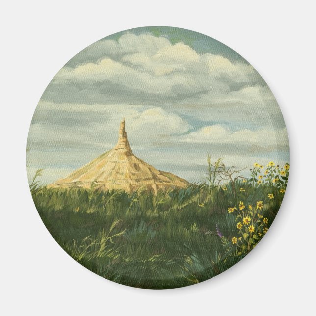 1170 Schornstein Landschaft Magnet (Vorne)