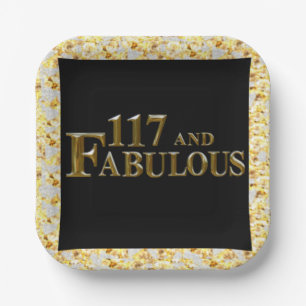117 Geburtstag  Pappteller
