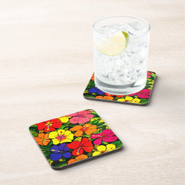 117 - Hibiskus-Untersetzer Getränkeuntersetzer