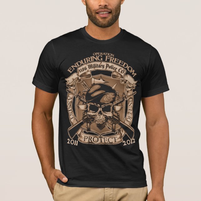 1186 Militärpolizei - Aushalten von Freiheit T-Shirt (Vorderseite)