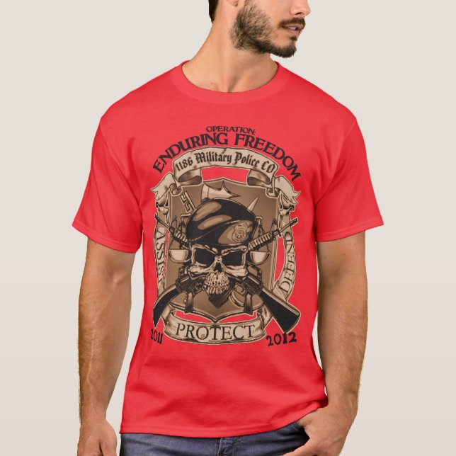 1186 Militärpolizei - Aushalten von Freiheit T-Shirt (Vorderseite)