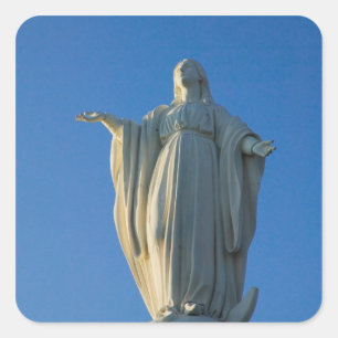 118-Fuß-Statue der Jungfrau Maria auf San Quadratischer Aufkleber