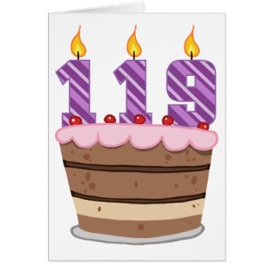 119 ans sur le gâteau d'anniversaire