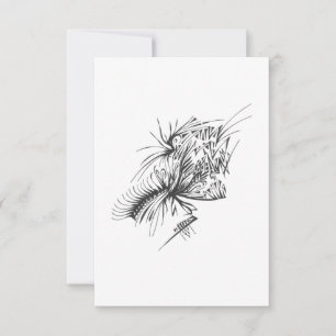 119 Schwarz-Weiß-Abstract Tribal-Tattoo-Kunst Dankeskarte