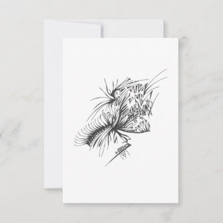 119 Schwarz-Weiß-Abstrakt-Tribal-Tattoo-Kunst Dankeskarte