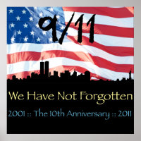 11.09. 10. Jubiläum WTC und Flaggen