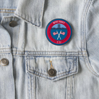 11.09. Vergessen Sie nie WTC Twin Towers NYC Button