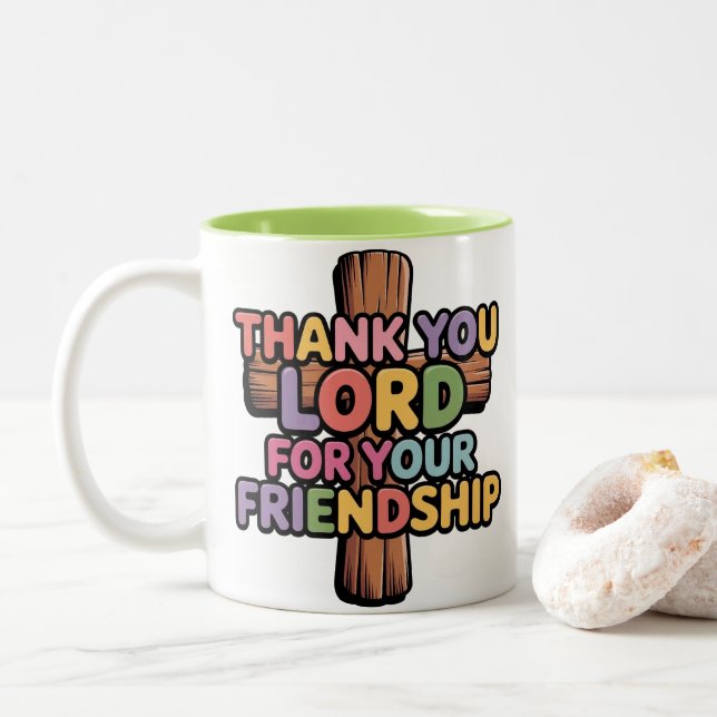 11 0z Kaffee Tasse Danke, Herr............. (Mit Donut)