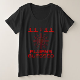 11:11 Immer gesegnet Große Größe T-Shirt
