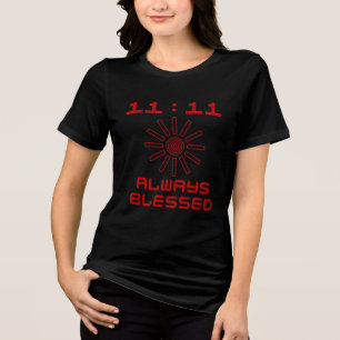 11:11 Immer gesegnet Tri-Blend Shirt