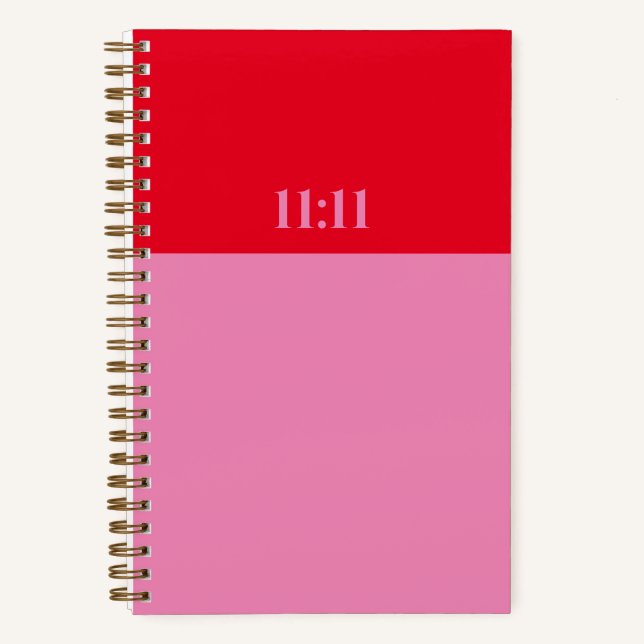 11:11 Journal de manifeste | Bloc couleur rose et  (Recto)