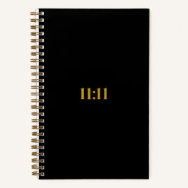 11:11 Manifestationsblatt | Schwarz & Gold Dankbar Notizbuch