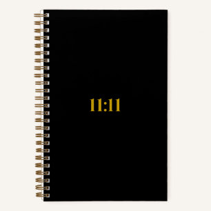 11:11 Manifestationsblatt   Schwarz & Gold Dankbar Notizbuch