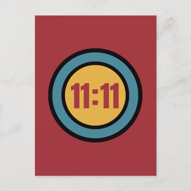 11:11 Retro-50er Postkarte (Vorderseite)