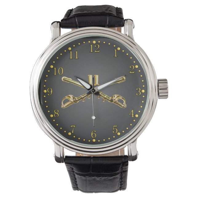 11. ACR Brass Crossed Sabers Watch Armbanduhr (Vorderseite)