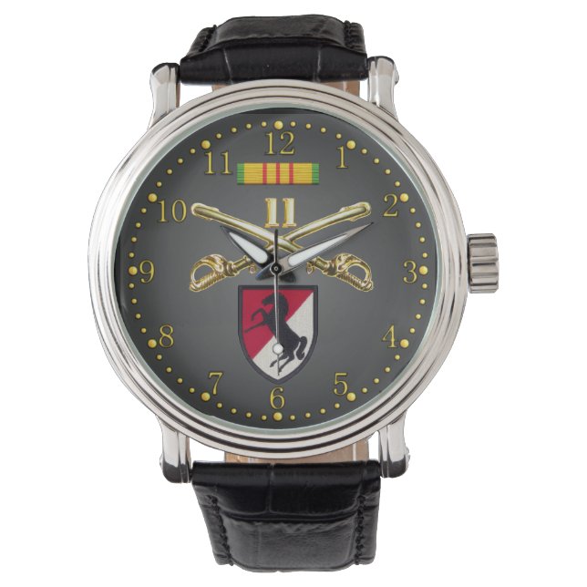11. ACR Crossed Sabers Ribbon & Patch Watch Armbanduhr (Vorderseite)