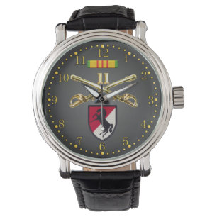 11. ACR gekreuztes Säbel-Band u. Flecken-Uhr Armbanduhr