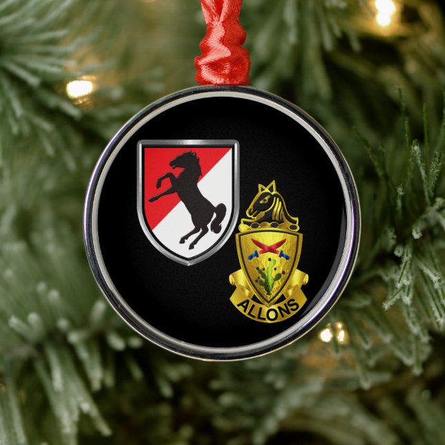 11. Armored Cavalry Regiment Weihnachten Ornament Aus Metall (Baum)