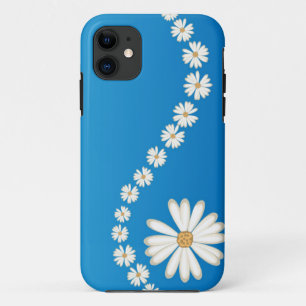 11 Blancs Abstraits sur Blue iPhone 5 Coque