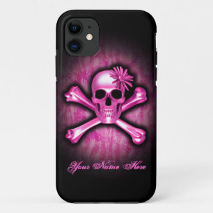 11 Blue Chrome Skull et Crossbones iPhone 5 Coque