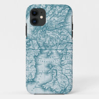 Carte antique turquoise Vieux Monde Iphone 5 Coque