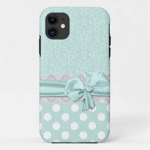 11 Coque Chic Mint Green Damask iPhone 5