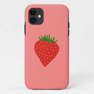 11 Coque iphone de couleur personnalisé simple fraise