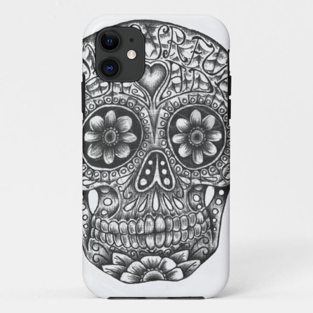 11 Coque iphone de crâne de sucre (Dos)