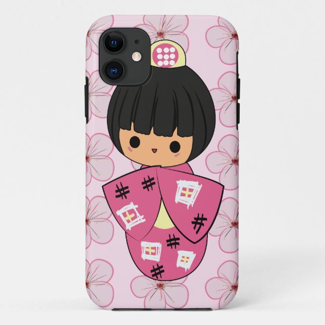 11 Coque iphone de poupée de Kawaii Kokeshi (Dos)