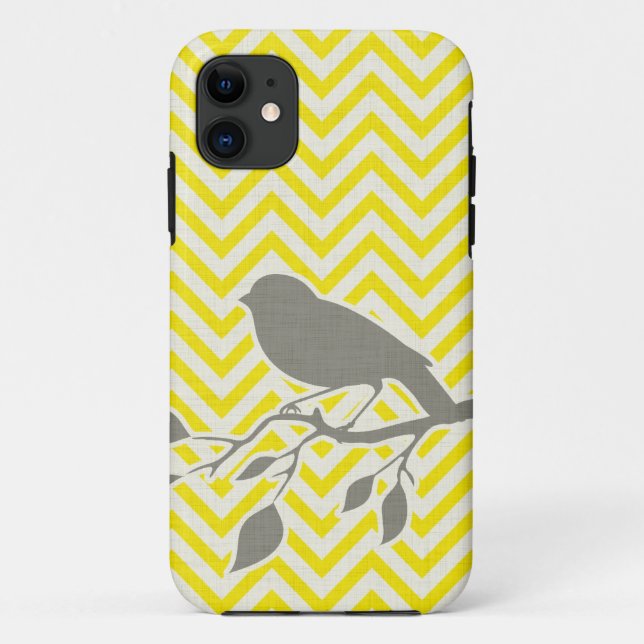 11 Coque iphone d'oiseau et de Chevron (Dos)