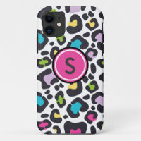 Coque iphone Empreinte de léopard Neon