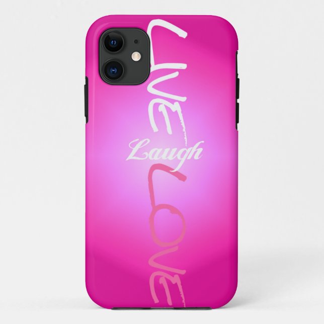 11 Coque iphone vivant d'amour de rire de rose (Dos)