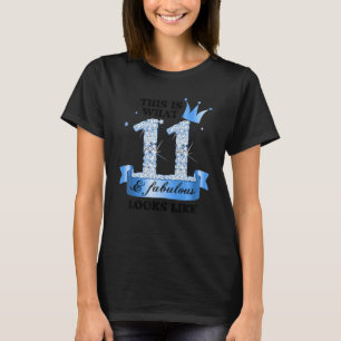 11 & Fabulous I Blau Weiße Party Gruppen Candid Fo T-Shirt