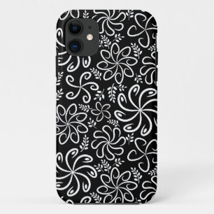 11 Fleurs noir noir foncé iPhone 5 Coque