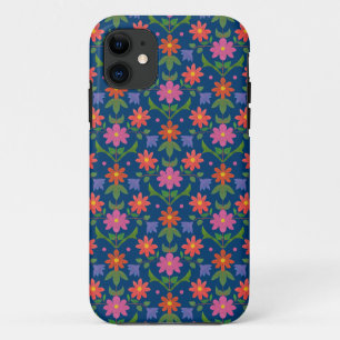 11 Fleurs Pois, Blue iPhone 5/5s Xtreme Coque