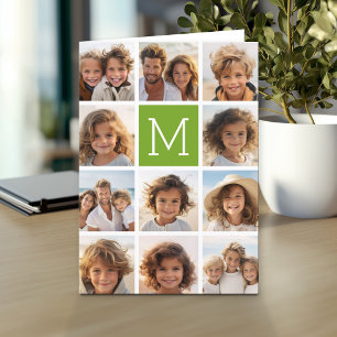 11 Foto-Collage - Minimales Raster mit Text Karte