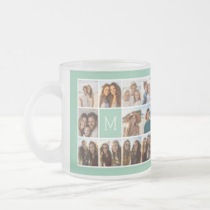 11 Foto-Collage - Minimales Raster mit Text Mattglastasse