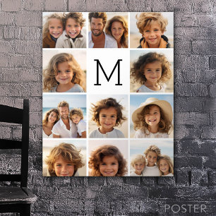 11 Foto-Collage - Minimales Raster mit Text Poster