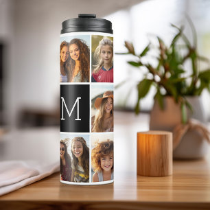 11 Foto-Collage - Minimales Raster mit Text Thermosbecher
