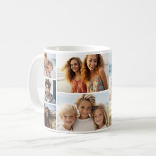 11 Foto-Collage - Modern, Minimal Weiß Kaffeetasse
