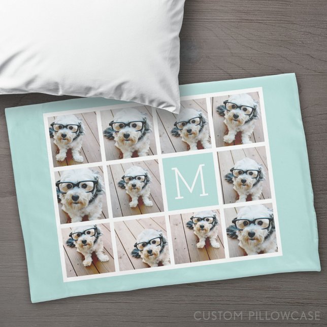 11 Foto Industrie-Box-Name - Aqua Kissenbezug (Custom Pillowcase)