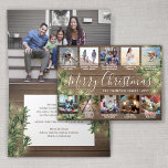 11 Foto Weihnachtsgrün, Holz & Licht geklappt Feiertagskarte<br><div class="desc">Senden Sie stilvolle fröhliche Grüße und teilen Sie 11 Ihrer Lieblingsfotos mit einer angepassten Foto Collage gefaltet Urlaubskarte. Der gesamte Text auf dieser Vorlage ist einfach zu personalisieren und enthält alle möglichen Formulierungen, wie z. B. Frohe Weihnachten, glückliche Feiertage, Frohe Festtage, Neujahrsjubiläen usw. (IMAGE PLACEMENT TIP: Eine einfache Möglichkeit, ein...</div>